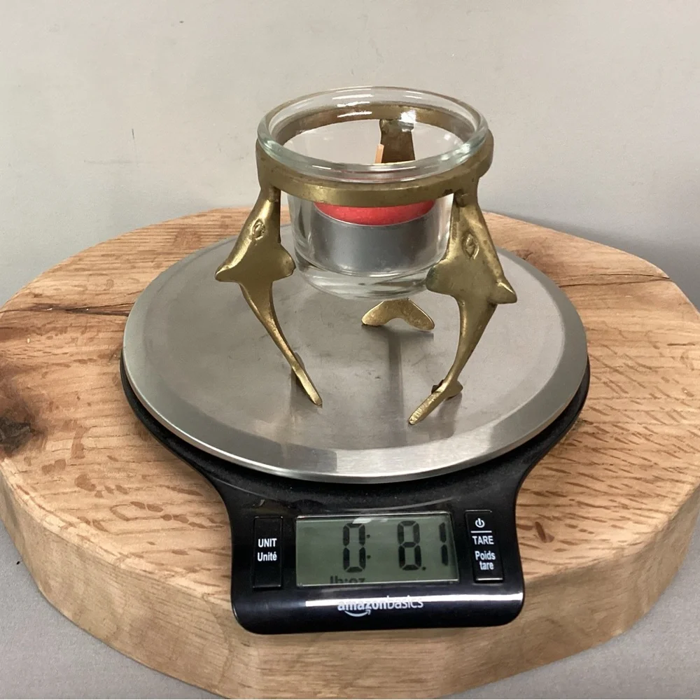 🟡 Vintage - Solid Brass Tea Light / Votive Candle Holder with Glass Insert
